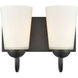 Ivey Lake 2 Light 10 inch Matte Black Vanity Light Wall Light
